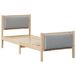 Estructura de cama individual para adultos 85x209 Estructura de cama individual para adultos 85x209 Blanco/ Gris Claro