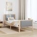 Estructura de cama individual para adultos 85x209 Estructura de cama individual para adultos 85x209 Blanco/ Gris Claro
