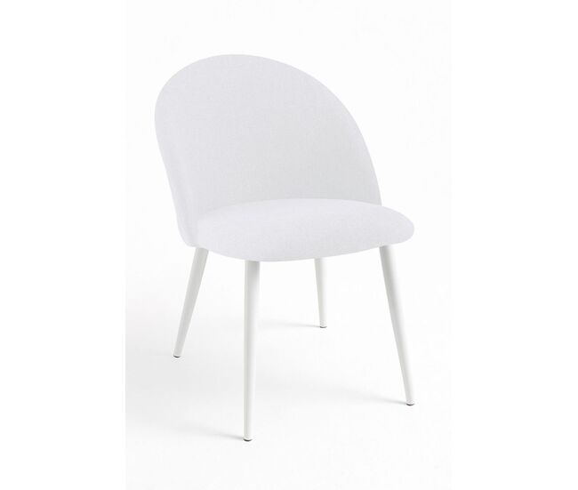 Silla white vint tela - blanco