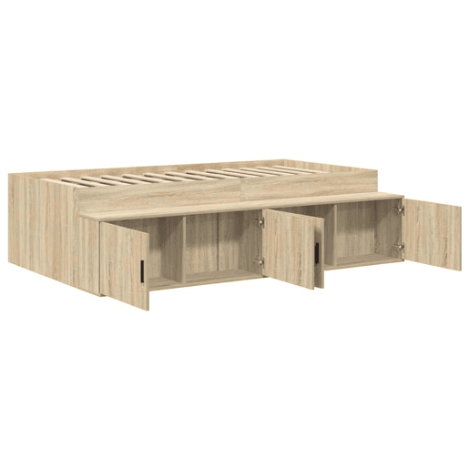 Estrutura de cama de solteiro para adultos com gaveta Carvalho Sonoma 90 x 200 cm