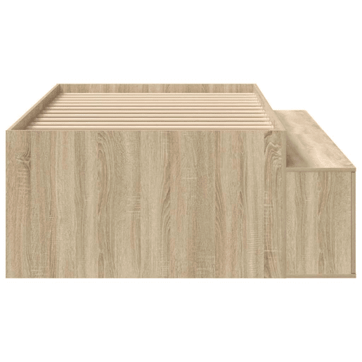 Estrutura de cama de solteiro para adultos com gaveta Carvalho Sonoma 90 x 200 cm