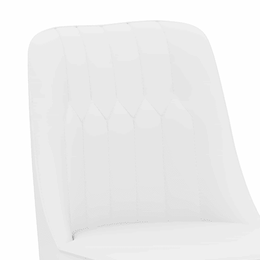Bancos de bar (2 unidades) - Ajustáveis, giratórios a 360°, encosto almofadado em PU branco - Branco e dourado