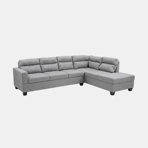 Sofá de Canto Chaise Longue Gigant 274cm, Cinza, Chaise Direita