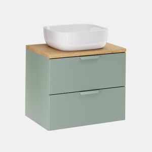 Móvel de lavatório simples Oria 60cm Verde mate