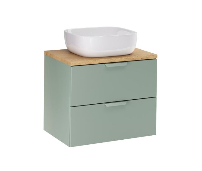 Lavabo individual oria 60cm verde mate