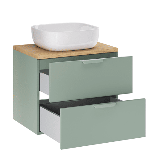 Móvel de lavatório simples Oria 60cm Verde mate Móvel de lavatório simples Oria 60cm Verde mate