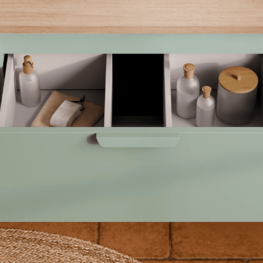 Móvel de lavatório simples Oria 60cm Verde mate Móvel de lavatório simples Oria 60cm Verde mate