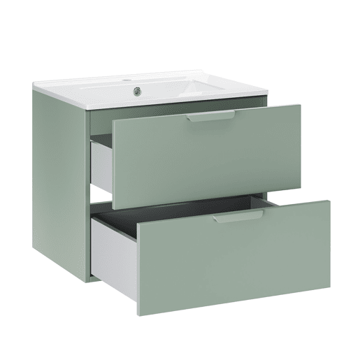 Móvel de lavatório simples Oria 60cm Verde mate Móvel de lavatório simples Oria 60cm Verde mate