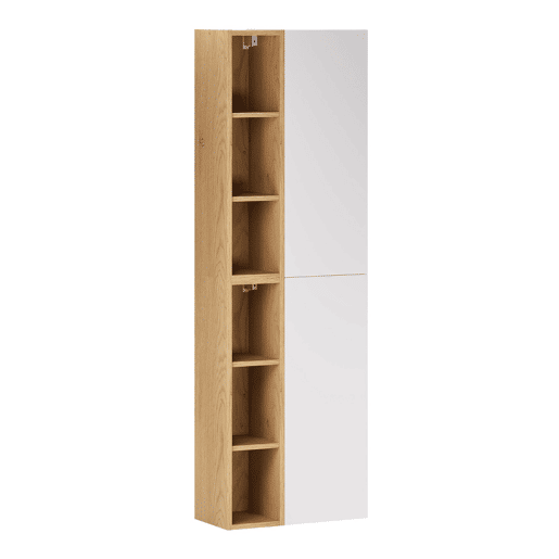 Móvel de lavatório duplo de 120 cm com pedestal Oria branco mate