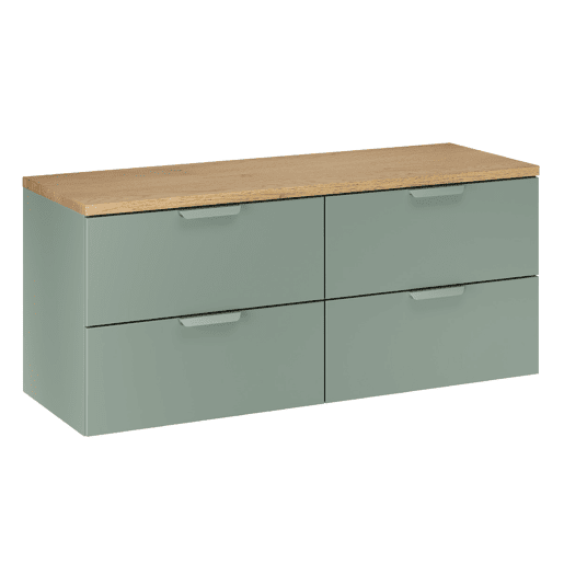 Móvel toucador 120cm tampo lavatório Oria Verde mate