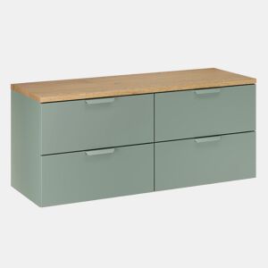 Móvel toucador 120cm tampo lavatório Oria Verde mate