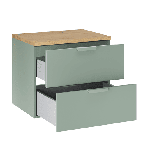 Conjunto de móvel inferior de 60 cm e coluna Oria Verde mate