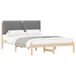 Estructura de cama matrimonial 155x205 Estructura de cama matrimonial 155x205 Blanco/ Gris Claro