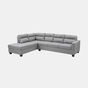 Chaise Longue de canto gigante de 274 cm, cinza, chaise à esquerda.