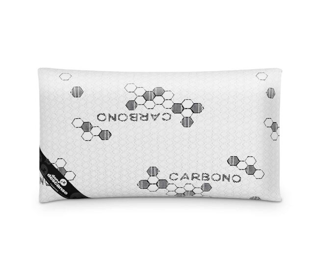 Almohada copos viscoelástica carbono nalui blanco (70x38 cm), firmeza media