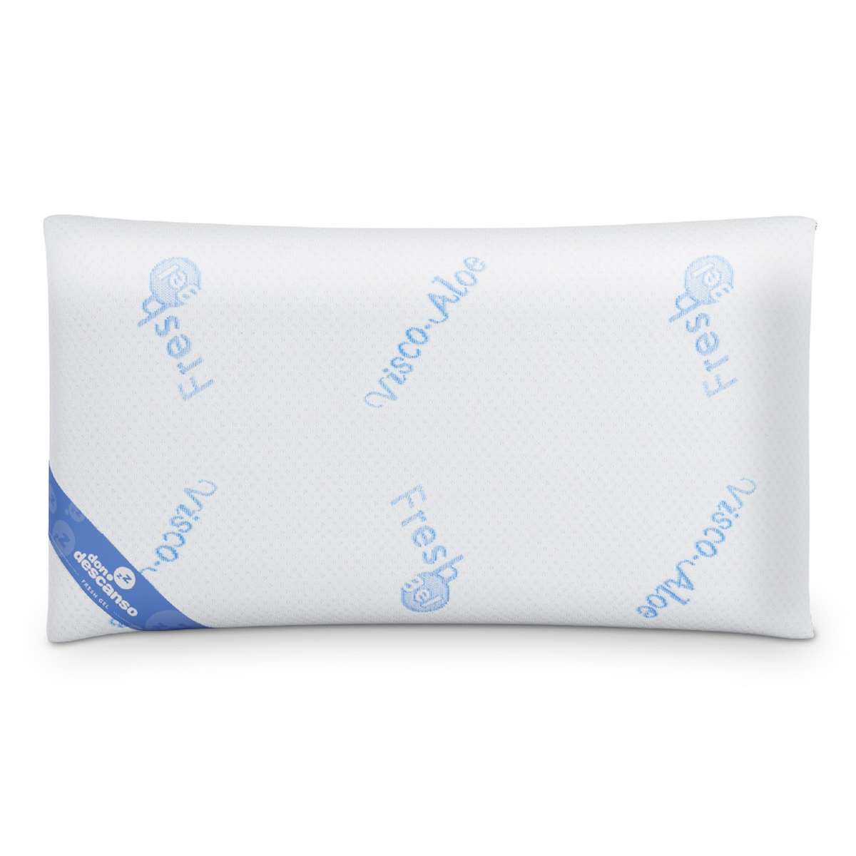 Almohada copos viscoelástica gel fresh nalui blanco (70x38 cm), firmeza media