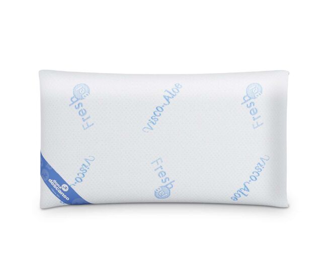 Almohada copos viscoelástica gel fresh nalui blanco (70x38 cm), firmeza media