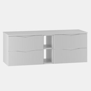Móvel de lavatório Tao Branco 2 nichos 140cm