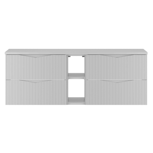 Móvel de lavatório Tao Branco 2 nichos 140cm