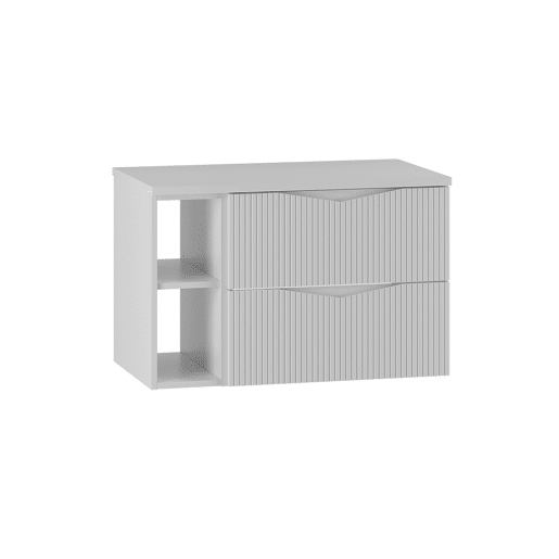 Móvel de toucador Tao Branco 2 nichos 80cm