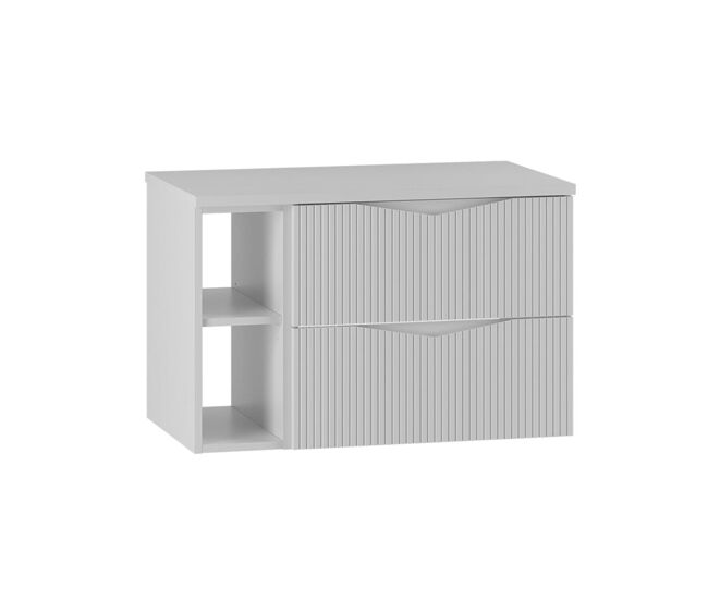 Mueble bajo lavabo 80cm 2 compartimientos encimera tao blanco