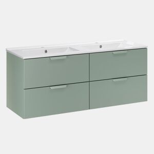Móvel lavatório duplo encastrável 120cm Oria Verde mate