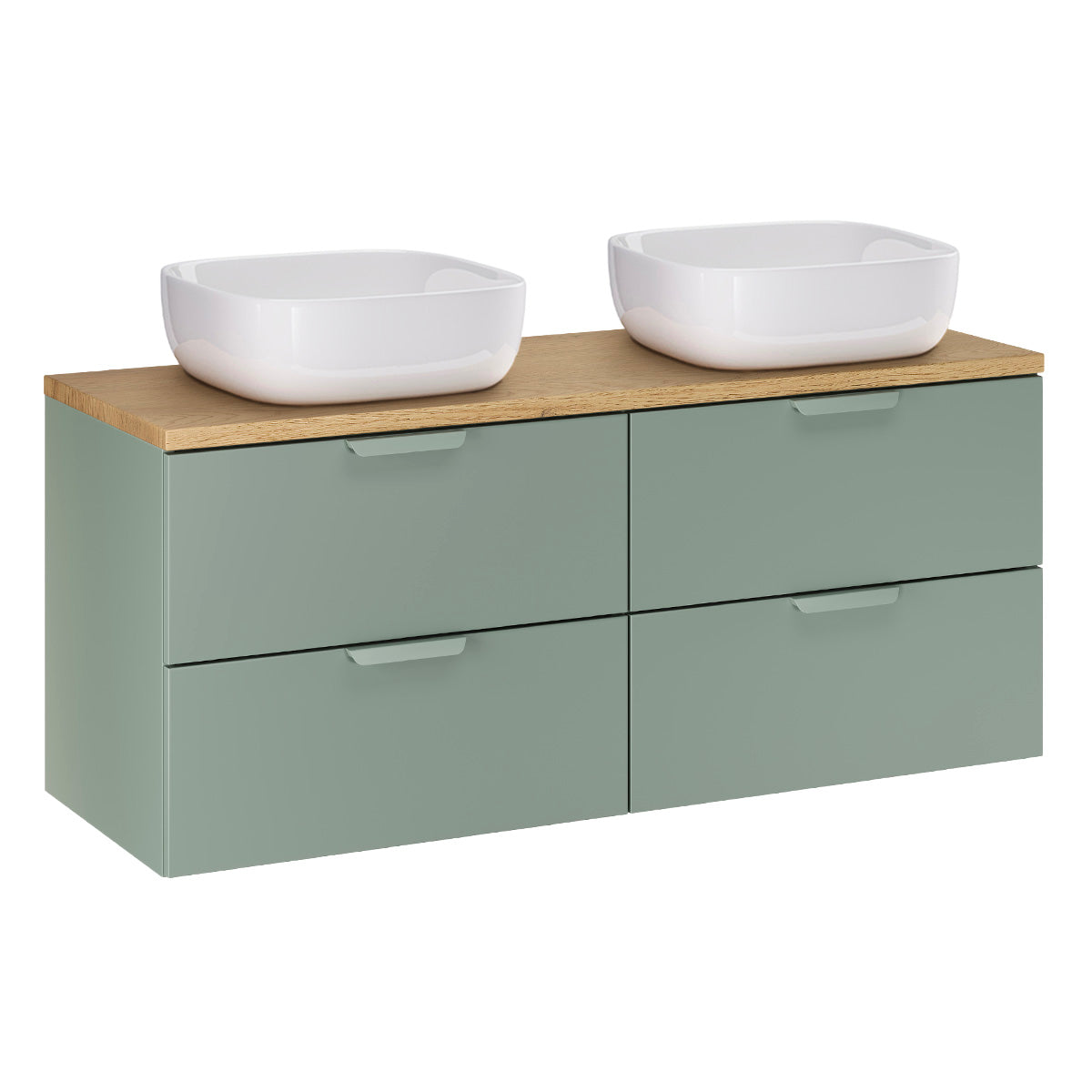 Lavabo doble oria 120cm verde mate