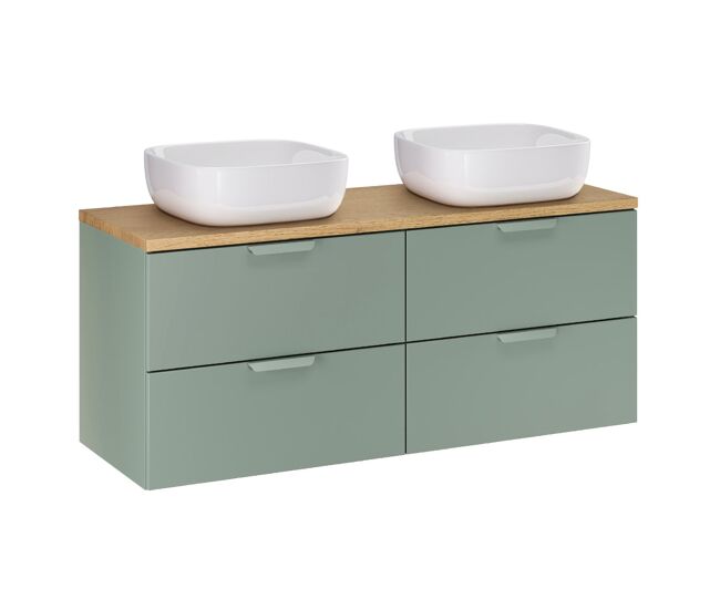 Lavabo doble oria 120cm verde mate