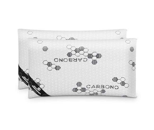 Almohadas copos viscoelástica carbono nalui blanco pack 2 (70x38 cm), firmeza media
