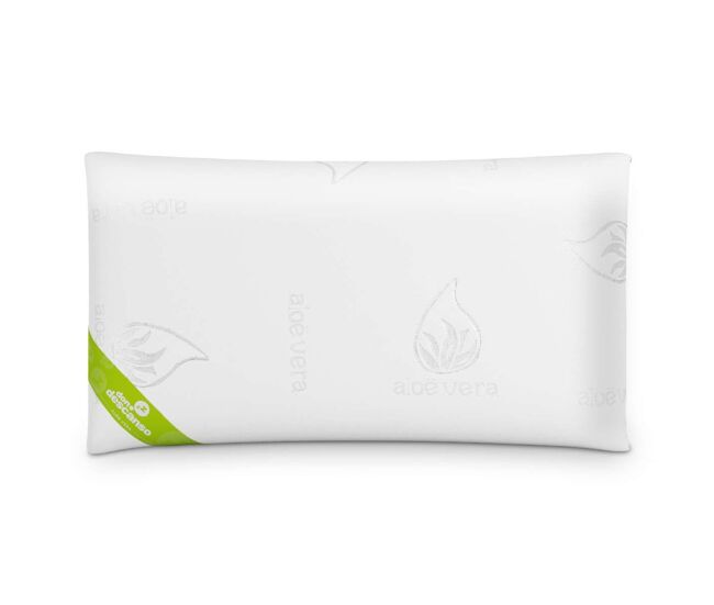 Almohada copos viscoelástica aloe vera nalui blanco (70x38 cm), firmeza media