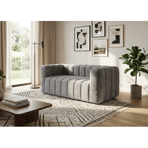 Sofá moderno de 2 lugares Liana, 160 cm, cinza Sofá moderno de 2 lugares Liana, 160 cm, cinza