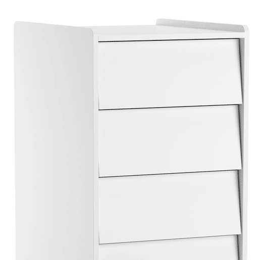 Cómoda de 5 gavetas Vox Vintage Branco e Madeira Cómoda de 5 gavetas Vox Vintage Branco e Madeira