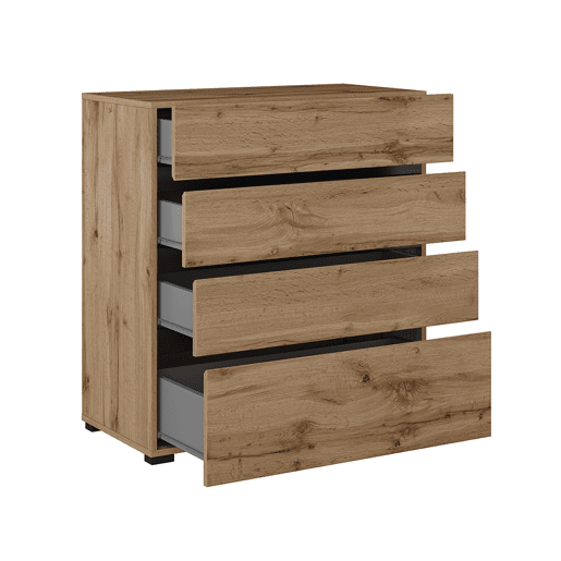 Cómoda Lilia Wood com 4 gavetas
