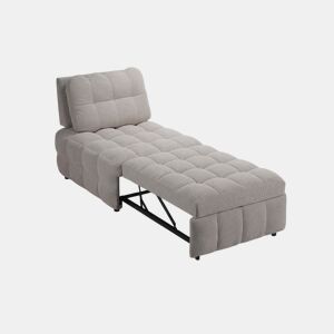 Sofá-cama Loft de 1 lugar, 85 cm, cinza