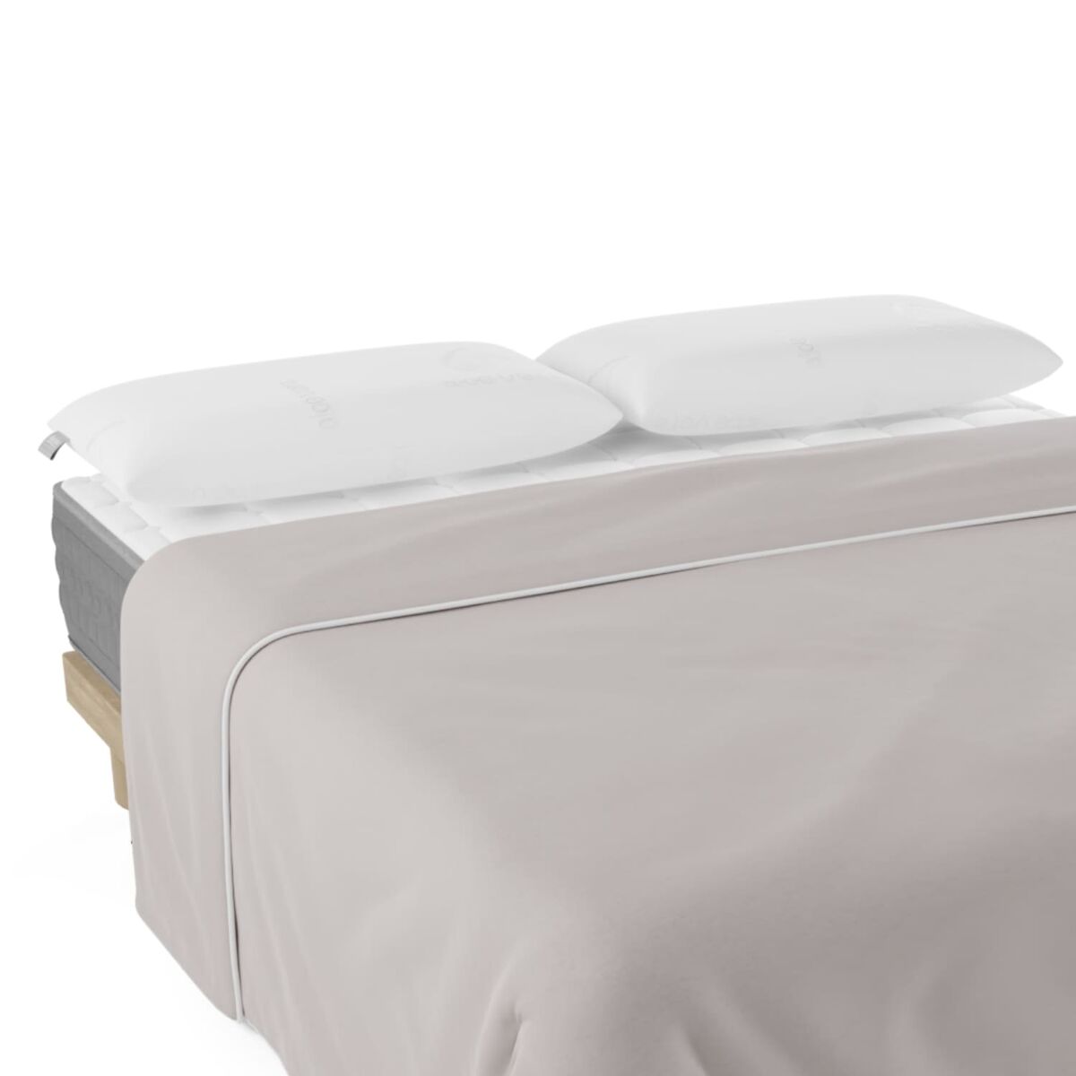 Funda de edredón  nalui gris 100% algodón 180 hilos, suave, transpirable, lavable a 30ºc