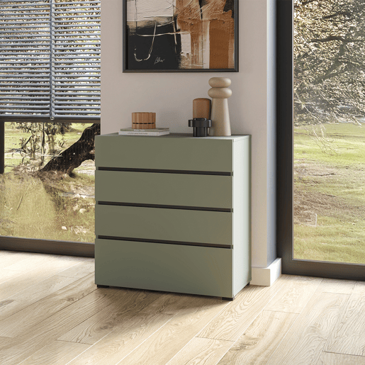 Cómoda 4 gavetas Lilia Verde