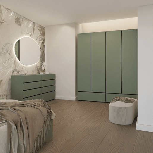 Cómoda 4 gavetas Lilia Verde