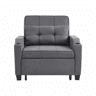 Sofá-cama de 1 lugar - 3 em 1, com porta-copos e porta USB, sofá reclinável e poltrona - Cinza escuro
