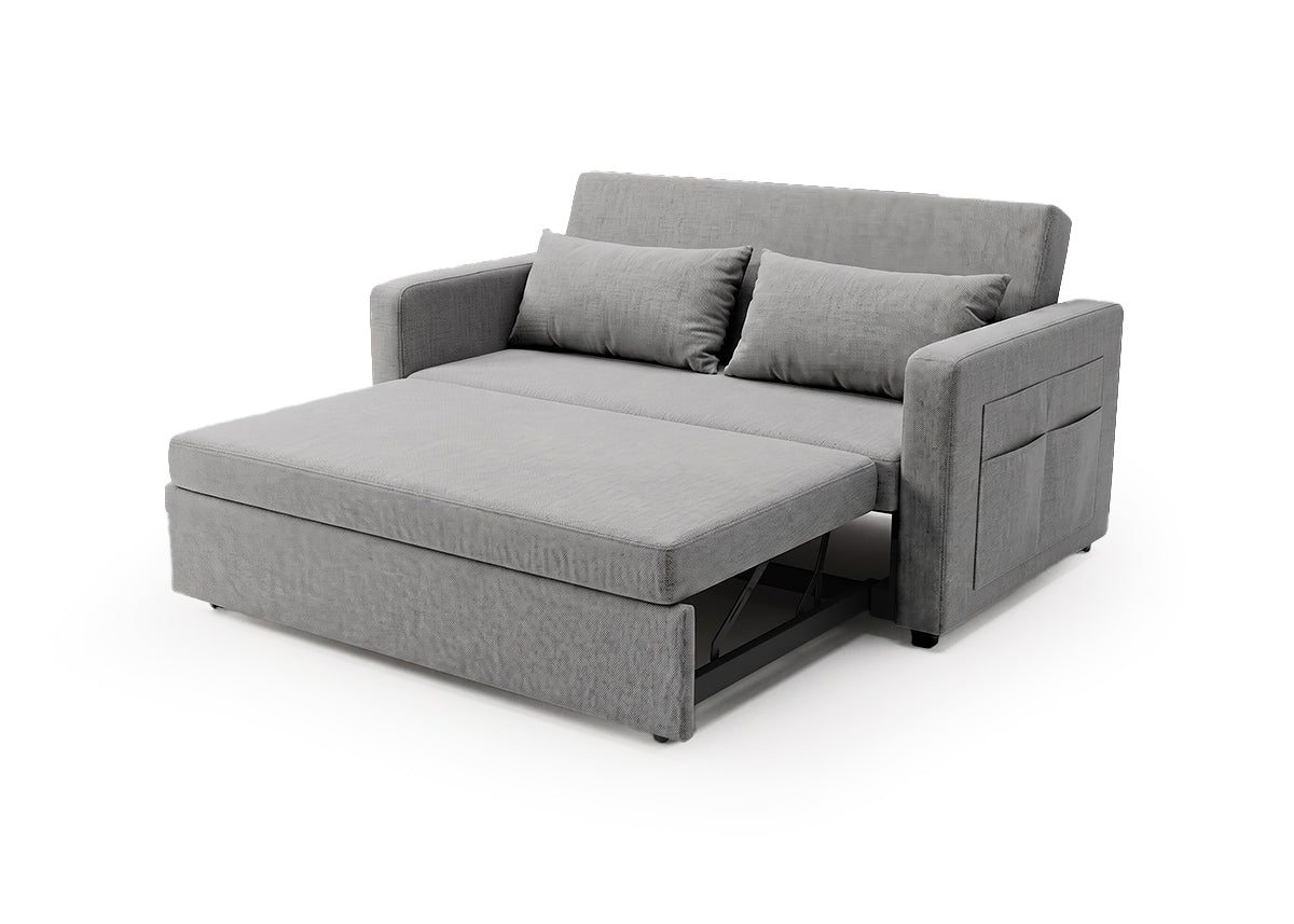 Sofa cama de matrimonio jossy gris 138cm, gris