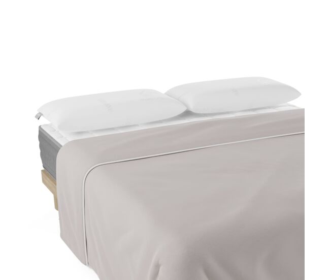 Funda de edredón nalui gris 100% algodón 180 hilos, suave, transpirable, lavable a 30oc