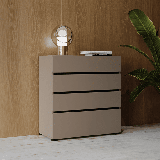 Cómoda de 4 gavetas Lilia Taupe