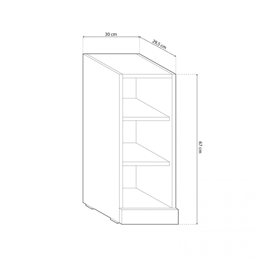 Estantes complementares Nuka Cambria 30 x 67 x 29,5 cm