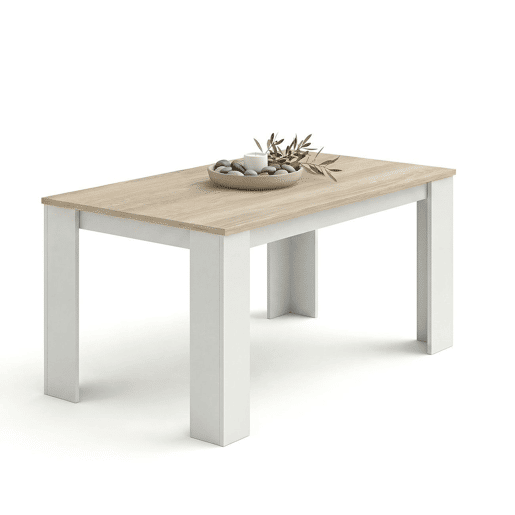 Mesa de jantar Naya Artik White (Branco mate) - Carvalho canadiano 140 x 75 x 80 cm