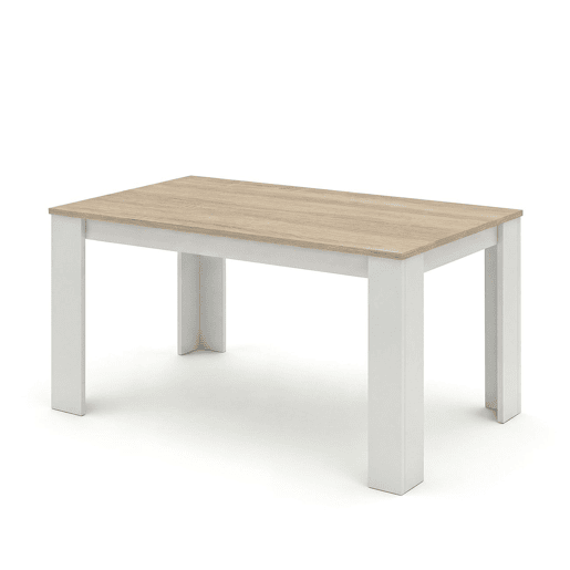 Mesa de jantar Naya Artik White (Branco mate) - Carvalho canadiano 140 x 75 x 80 cm