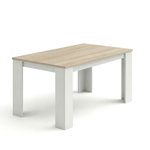 Mesa de jantar Naya Artik White (Branco mate) - Carvalho canadiano 140 x 75 x 80 cm