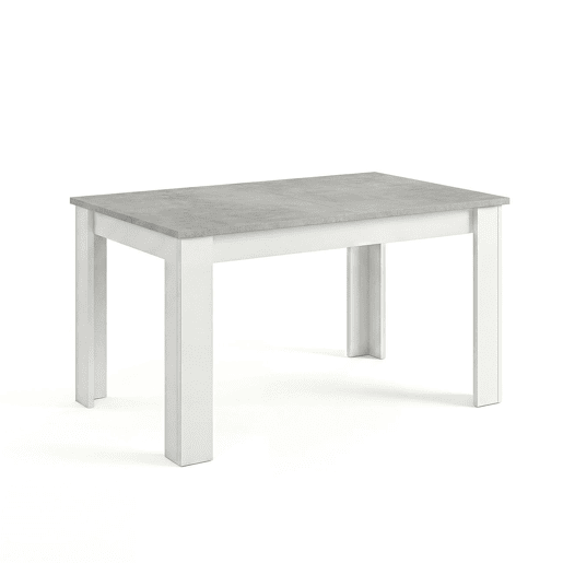 Mesa de comedor extensible Danna Branco Artik (Branco mate) - Cinzento Cimento 123 x 78 x 75 cm