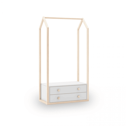 Bengaleiro Misty Breeze Blanco mate - Oak 80 x 170 x 40 cm