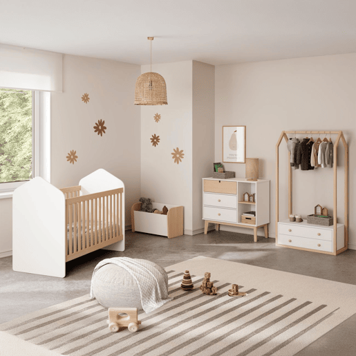 Bengaleiro Misty Breeze Blanco mate - Oak 80 x 170 x 40 cm