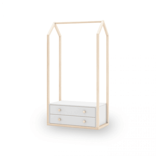 Bengaleiro Misty Breeze Blanco mate - Oak 80 x 170 x 40 cm