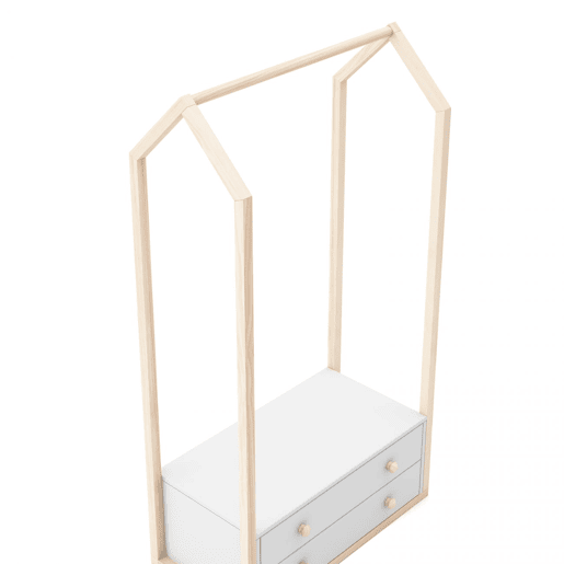 Bengaleiro Misty Breeze Blanco mate - Oak 80 x 170 x 40 cm